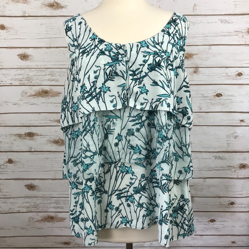 Floral Tiered Tank Top Blouse